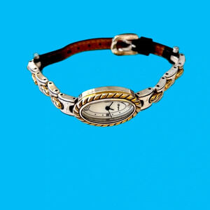 Brighton Womens Baja Watch Oval Shape Roman Numerals New Battery Great Condition